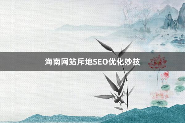海南网站斥地SEO优化妙技